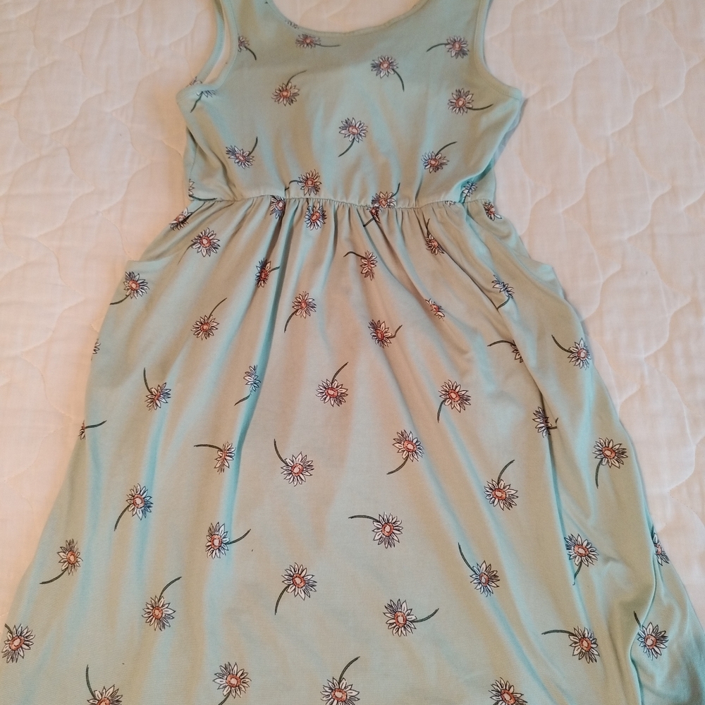 Floral Kids Dress in Light Blue